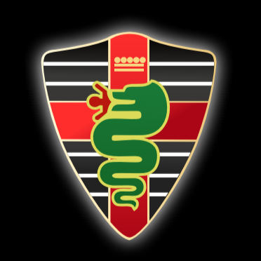 Alfa Romeo Bscione snake LOGO PROJECTOT LIGHTS Nr.45 (quantity 1 = 2 Logo Film / 2 door lights)