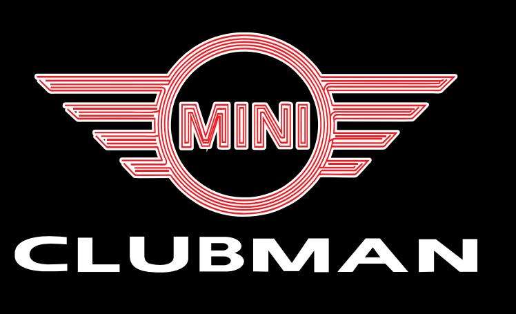 MINI CLUBMAN LOGO PROJECROTR LIGHTS Nr.129 (quantity 1 = 2 Logo Film / 2 door lights)