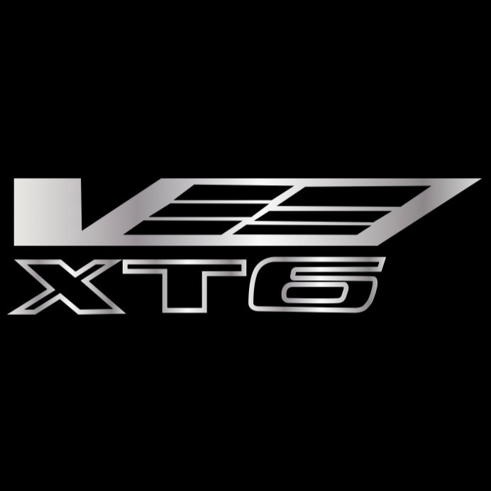 CADILLAC XT6 LOGO PROJECTOT LIGHTS Nr.9769 (quantity 1 = 2 Logo Films /2 door lights）