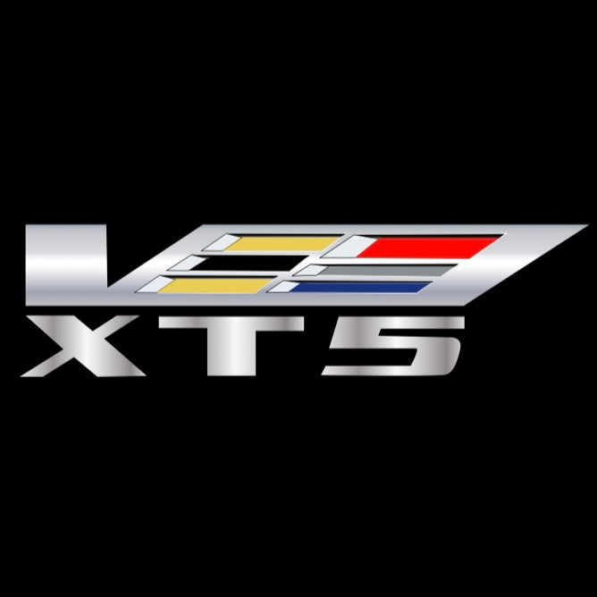 CADILLAC XT5 LOGO PROJECTOT LIGHTS Nr.9758 (quantity 1 = 2 Logo Films /2 door lights）