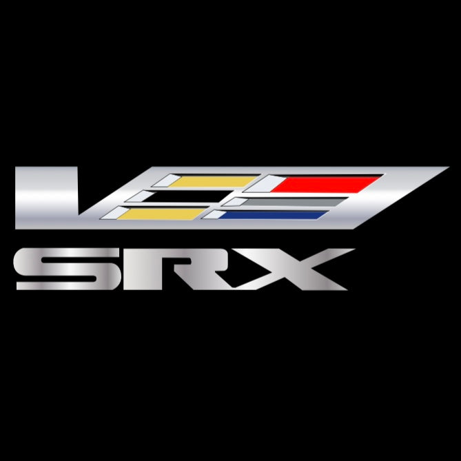 CADILLAC SRX LOGO PROJECTOT LIGHTS Nr.9753 (quantity 1 = 2 Logo Films /2 door lights）