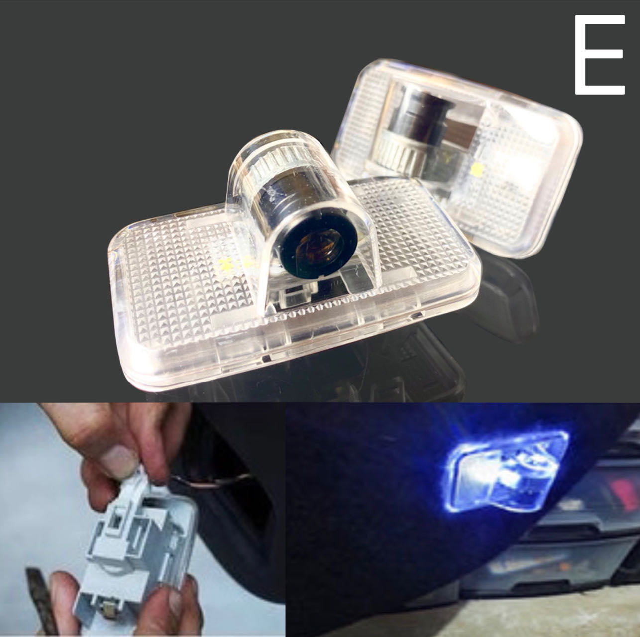 RENAULT ORIGINAL LOGO PROJECROTR LIGHTS Nr.0963 (quantity  1 =  2 Logo Film & 2 door lights)