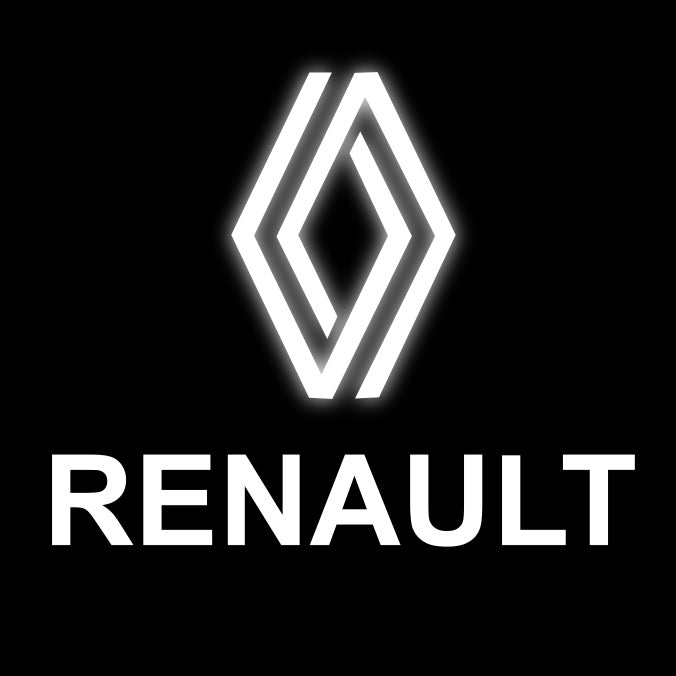 RENAULT ORIGINAL LOGO PROJECROTR LIGHTS Nr.0963 (quantity  1 =  2 Logo Film & 2 door lights)