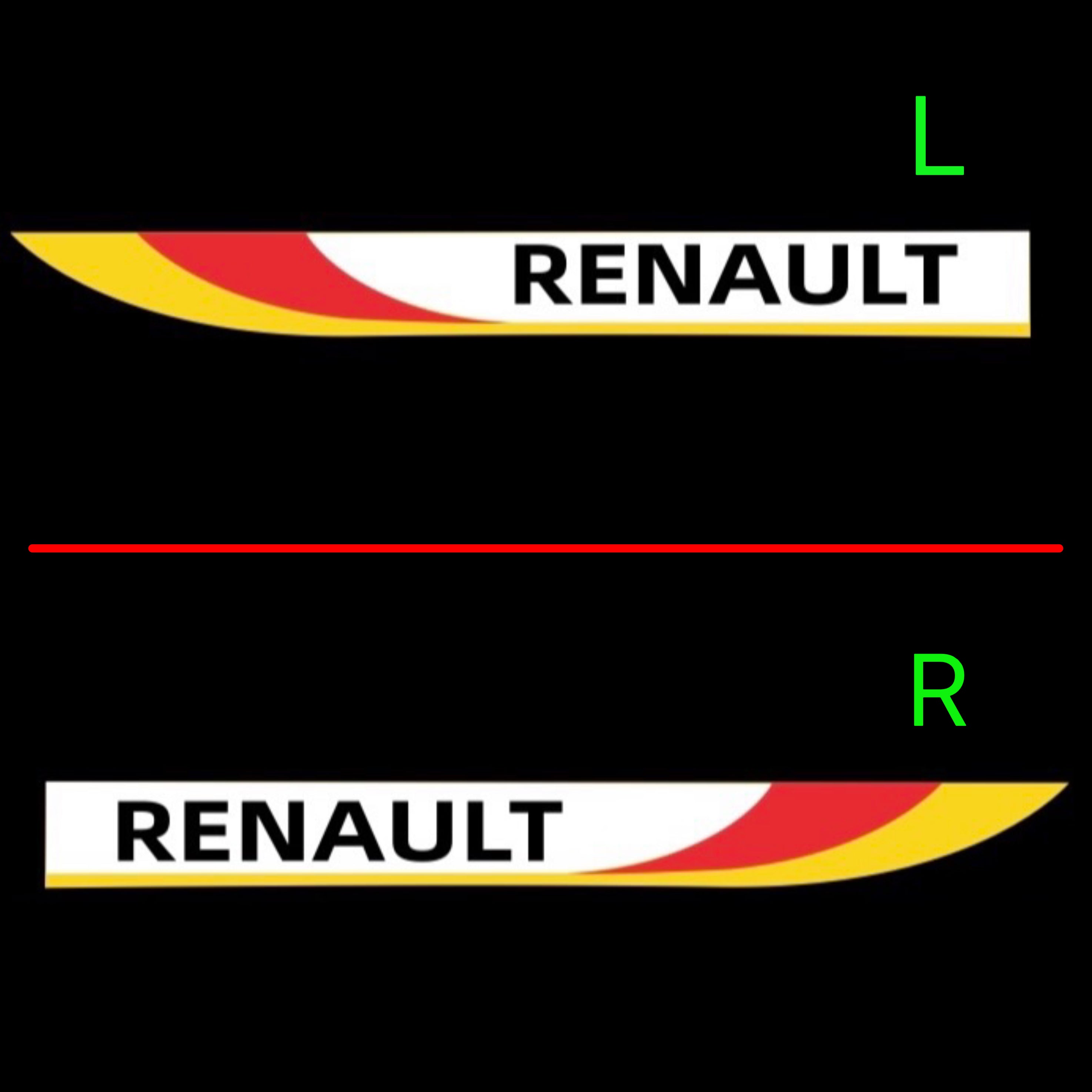 RENAULT ORIGINAL LOGO PROJECROTR LIGHTS Nr.0910 (quantity  1 =  2 Logo Film & 2 door lights)