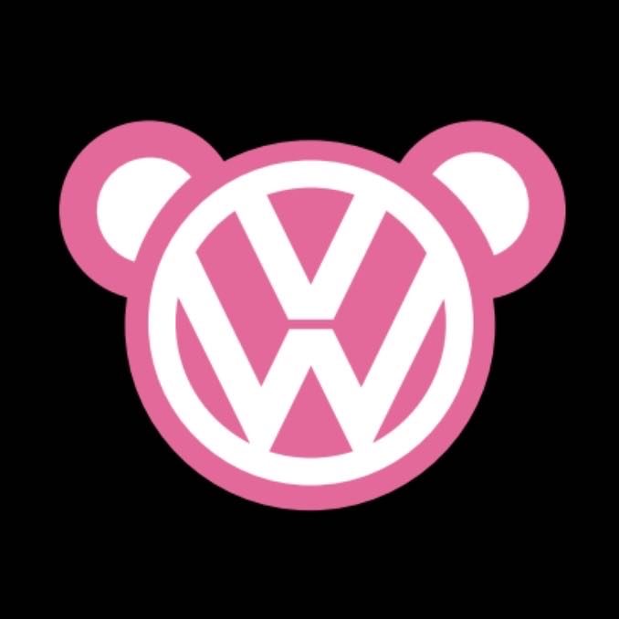 Volkswagen Door lights Original Logo  Nr. 12 (quantity 1 = 2 Logo Films /2 door lights）