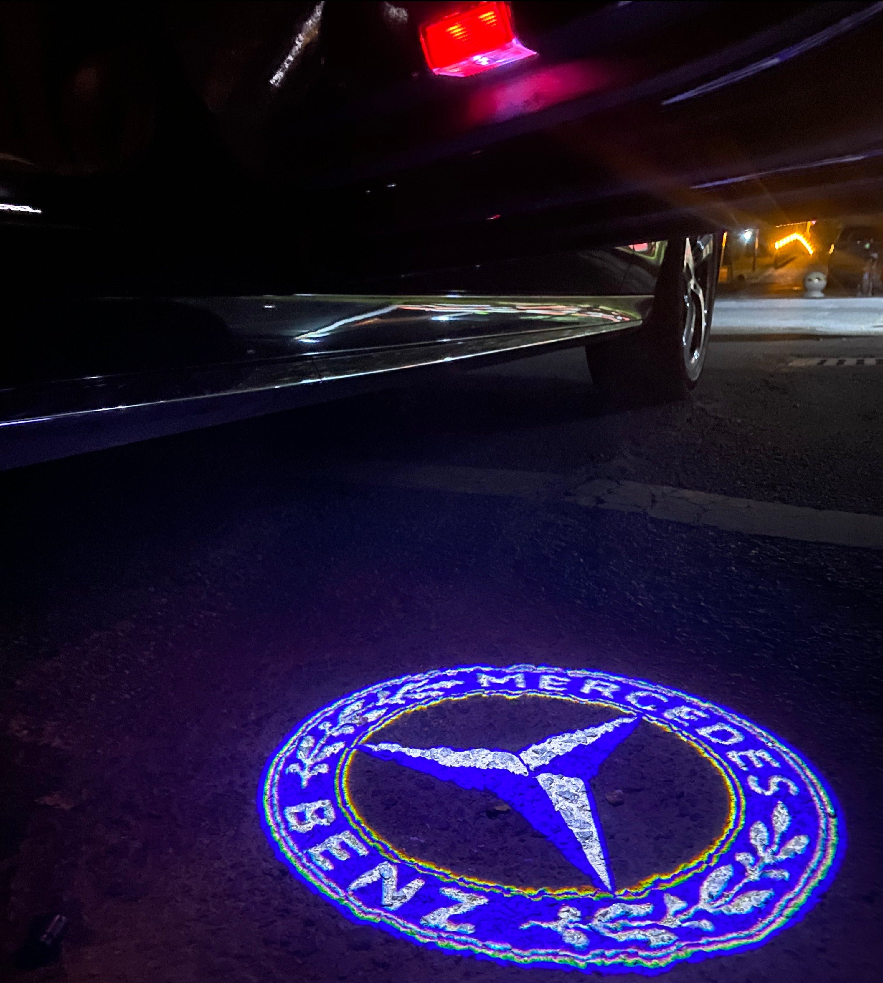 MERCEDES BENZ Original LOGO PROJECTOT LIGHTS Nr.10 ( quantity 1 = 1 sets/2 door lights)