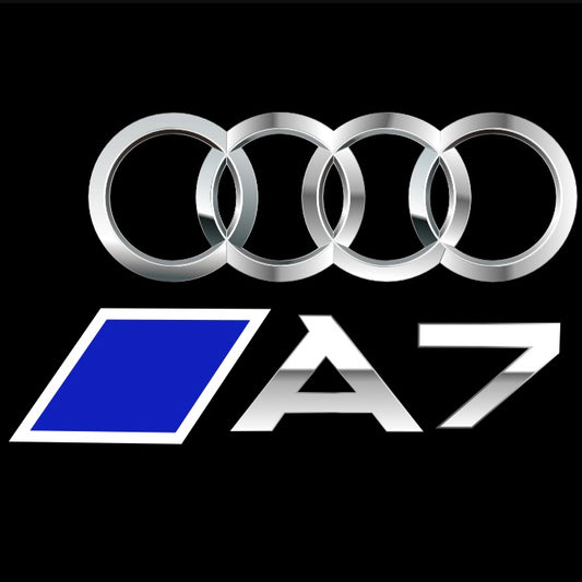 AUDI  A7 LOGO PROJECTOT LIGHTS Nr.12B11  (quantity 1 = 2 Logo Films /2 door lights）