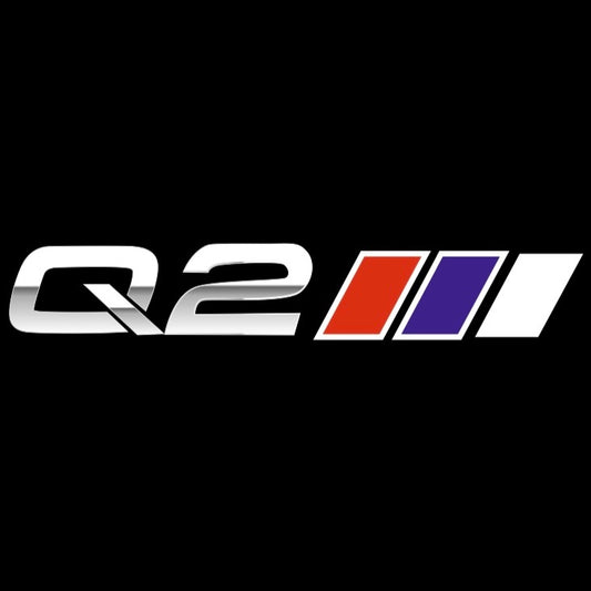 AUDI  Q2  LOGO PROJECTOT LIGHTS  (quantity 1 = 2 Logo Films /2 door lights）Nr.12B40