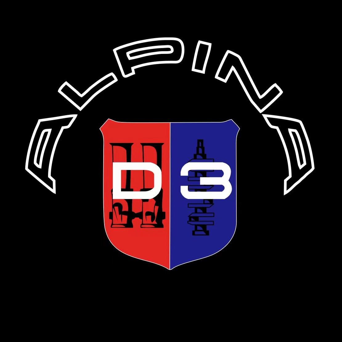 ALPINA D3  LOGO PROJECTOT LIGHTS  (quantity 1 = 1 sets/2 door lights) Nr.07A28