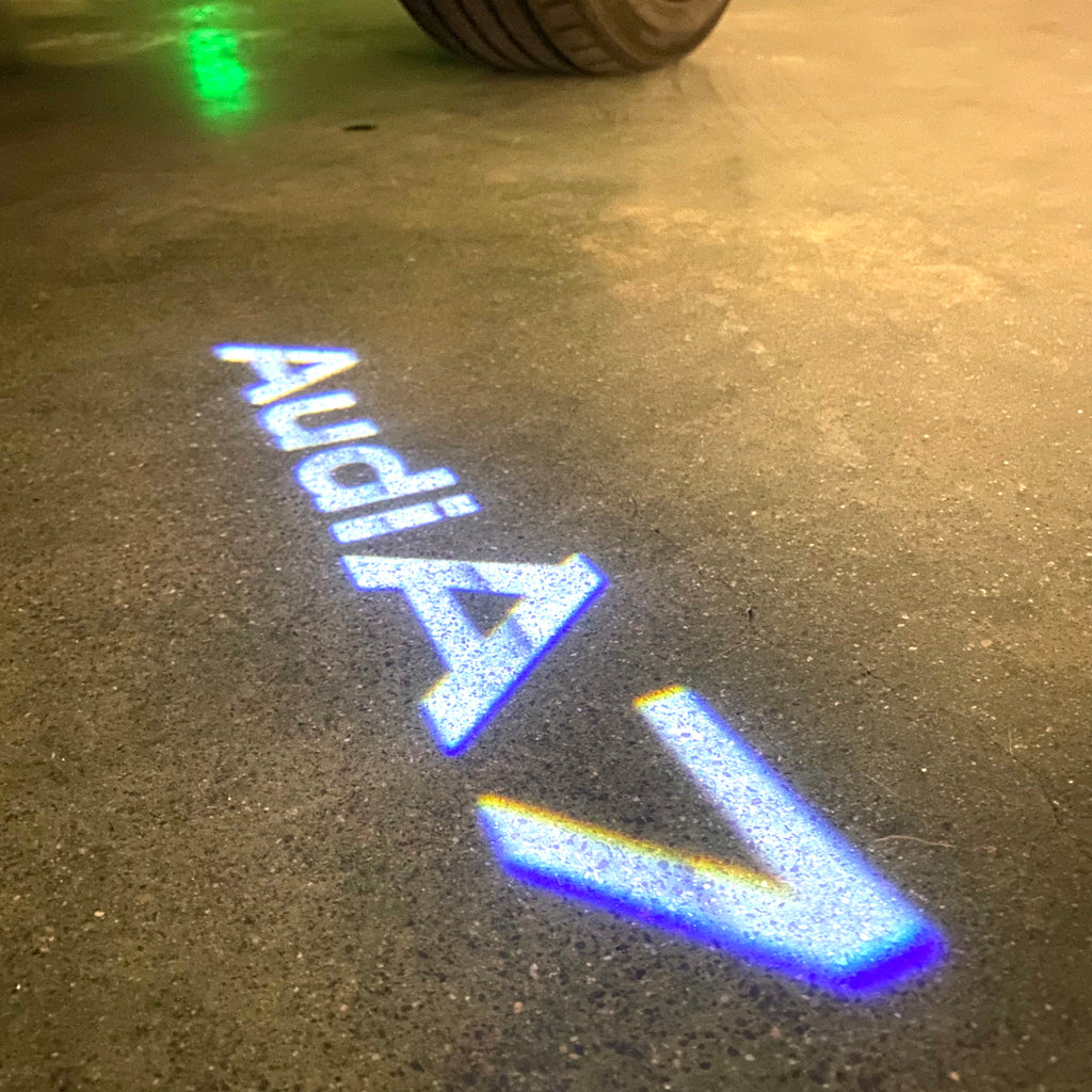 AUDI  A7 LOGO PROJECTOT LIGHTS  (quantity 1 = 2 Logo Films /2 door lights）Nr.12B82