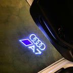 AUDI  A7 LOGO PROJECTOT LIGHTS Nr.12B11  (quantity 1 = 2 Logo Films /2 door lights）