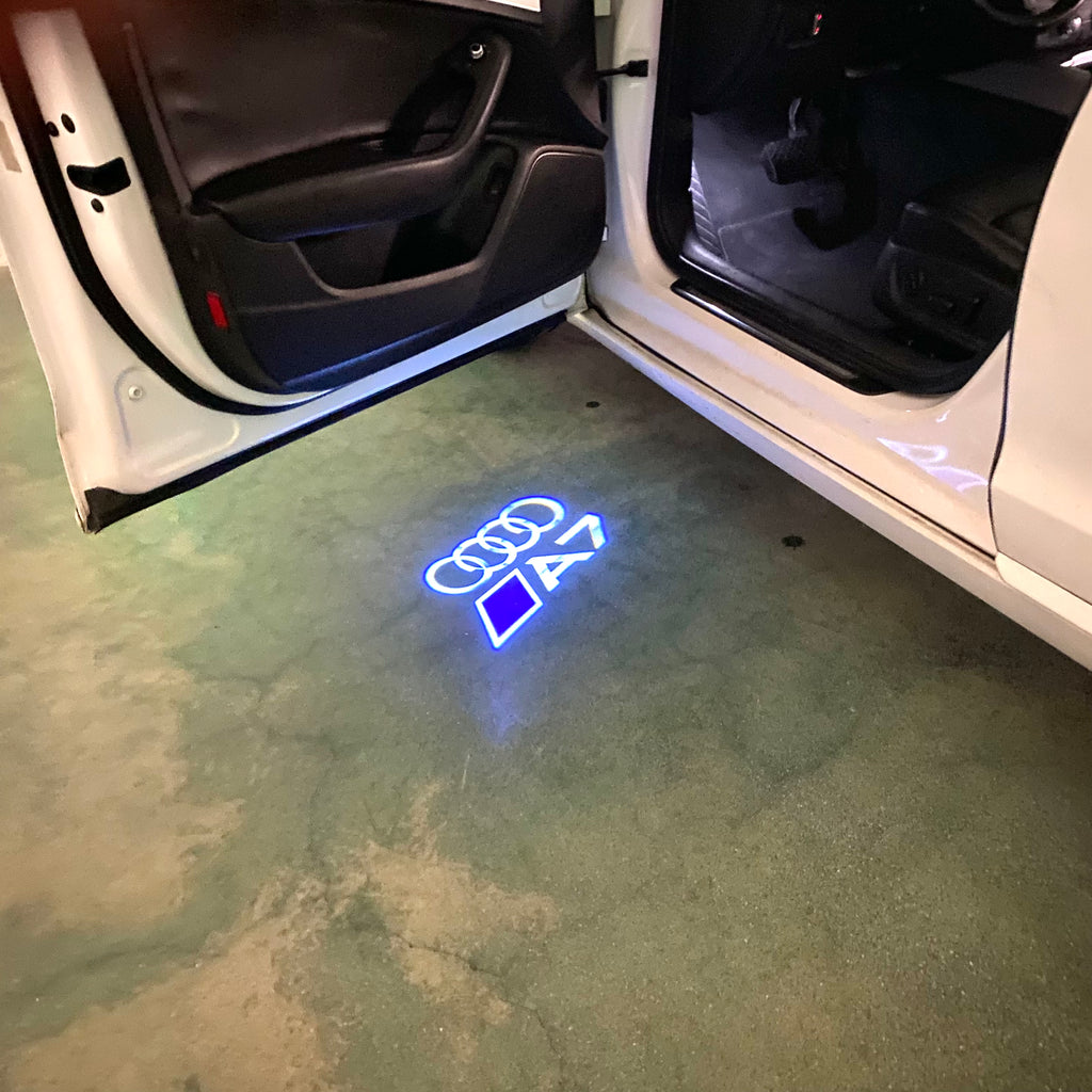 AUDI  A7 LOGO PROJECTOT LIGHTS Nr.12B11  (quantity 1 = 2 Logo Films /2 door lights）