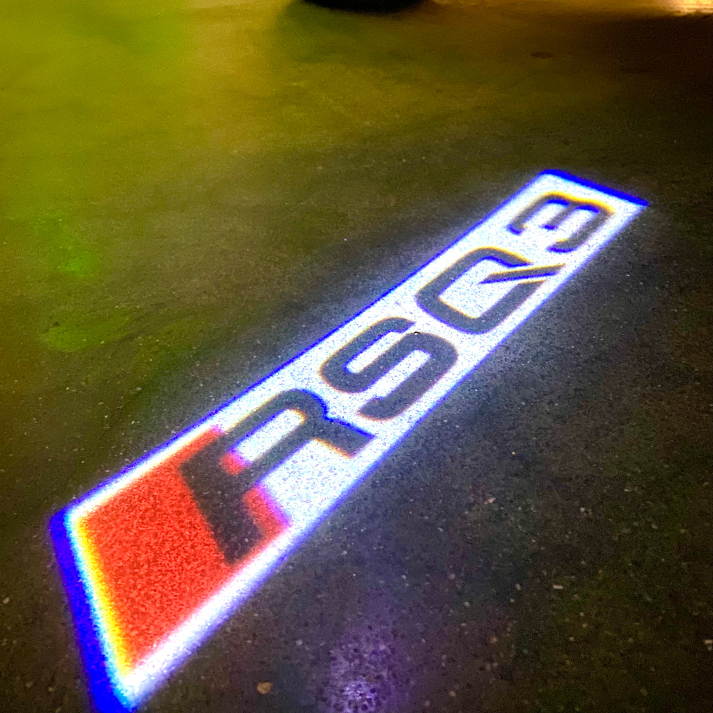 AUDI  RSQ3 LOGO PROJECTOT LIGHTS  (quantity 1 = 2 Logo Films /2 door lights）Nr.12B58