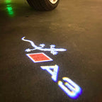 AUDI  A3 LOGO PROJECTOT LIGHTS  (quantity 1 = 2 Logo Films /2 door lights）Nr.12B74
