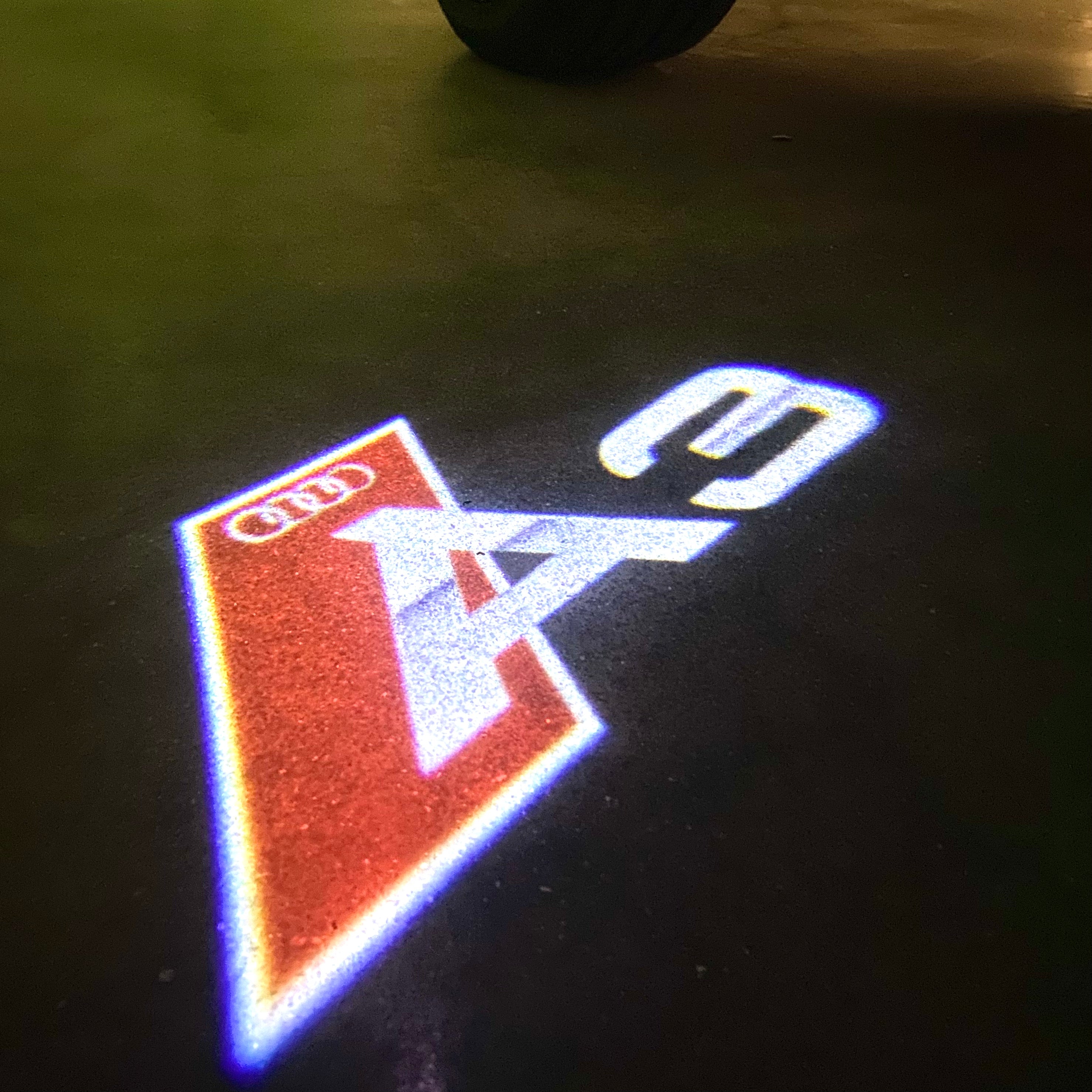 AUDI  A3 LOGO PROJECTOT LIGHTS  (quantity 1 = 2 Logo Films /2 door lights）Nr.12B80