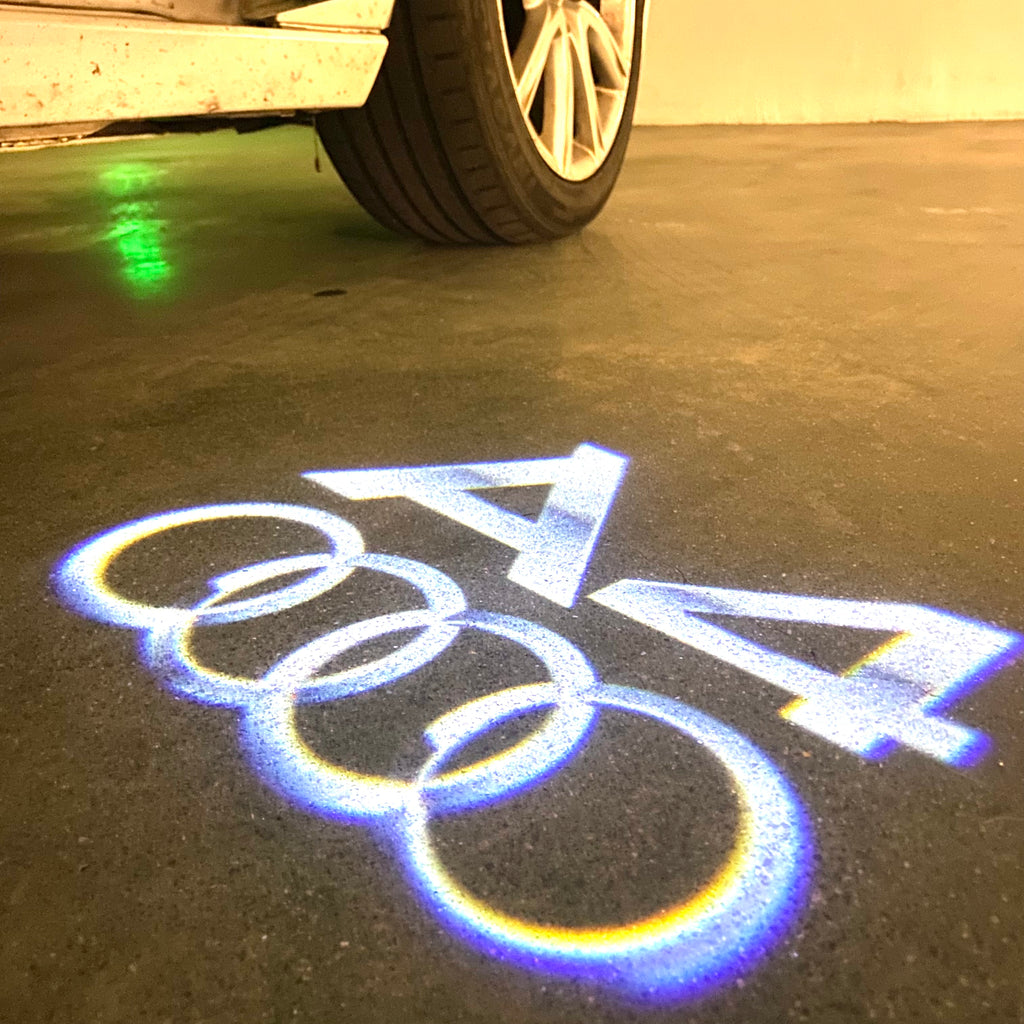AUDI A4 LOGO PROJECTOT LIGHTS  (quantity 1 = 2 Logo Films /2 door lights）Nr.12B95
