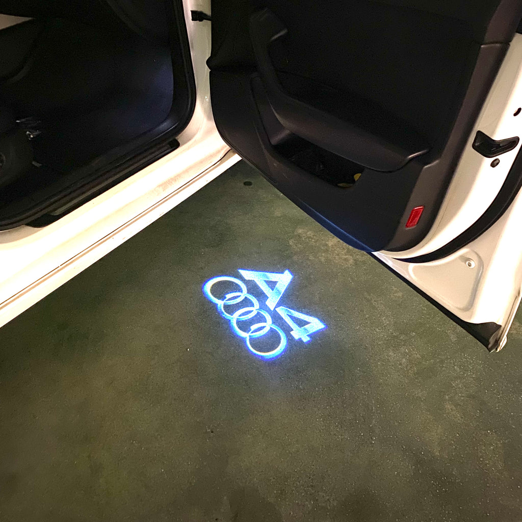 AUDI A4 LOGO PROJECTOT LIGHTS  (quantity 1 = 2 Logo Films /2 door lights）Nr.12B95