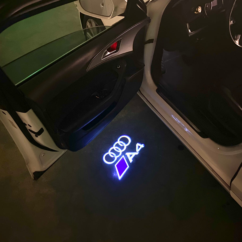 AUDI  A4 LOGO PROJECTOT LIGHTS  (quantity 1 = 2 Logo Films /2 door lights）Nr.12B98