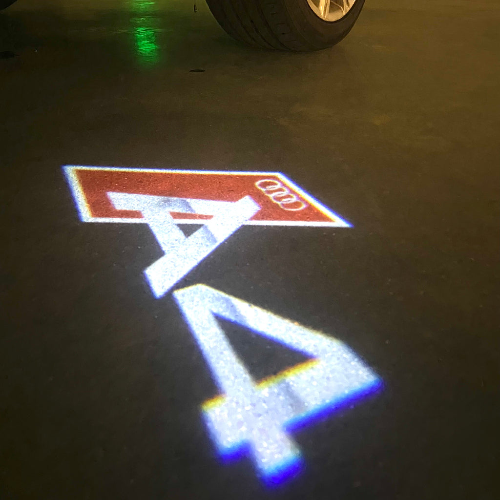 AUDI  A4 LOGO PROJECTOT LIGHTS  (quantity 1 = 2 Logo Films /2 door lights）Nr.12B91