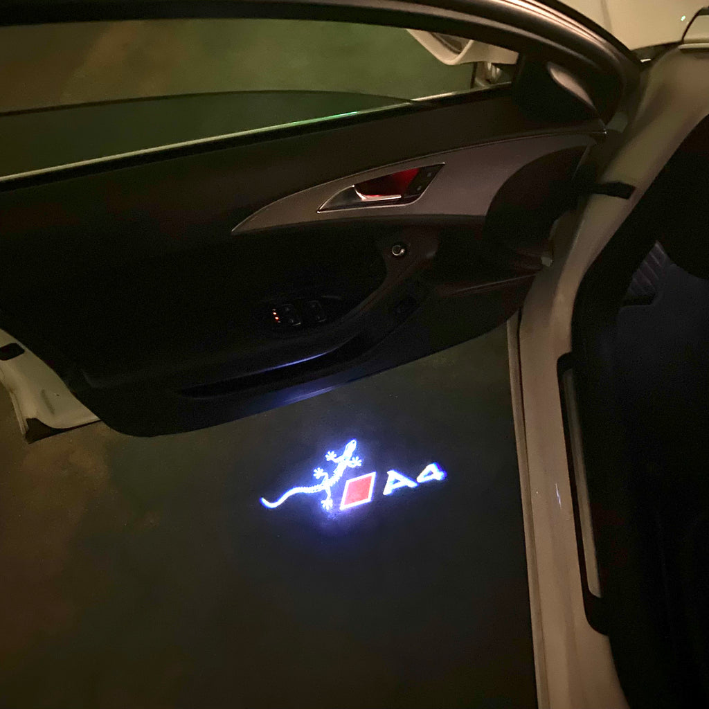 AUDI  A4 LOGO PROJECTOT LIGHTS  (quantity 1 = 2 Logo Films /2 door lights）Nr.12B99