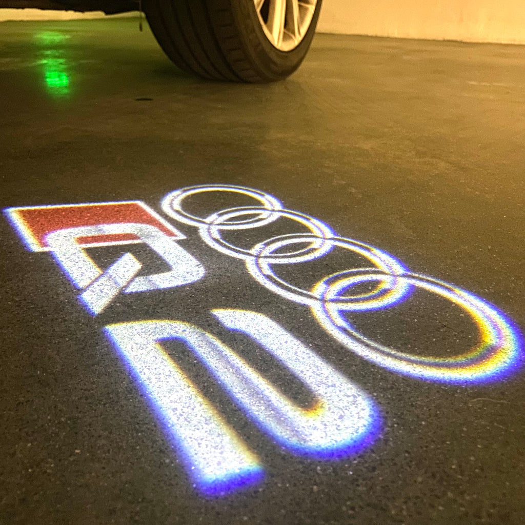 AUDI  Q2 LOGO PROJECTOT LIGHTS  (quantity 1 = 2 Logo Films /2 door lights）Nr.12B65