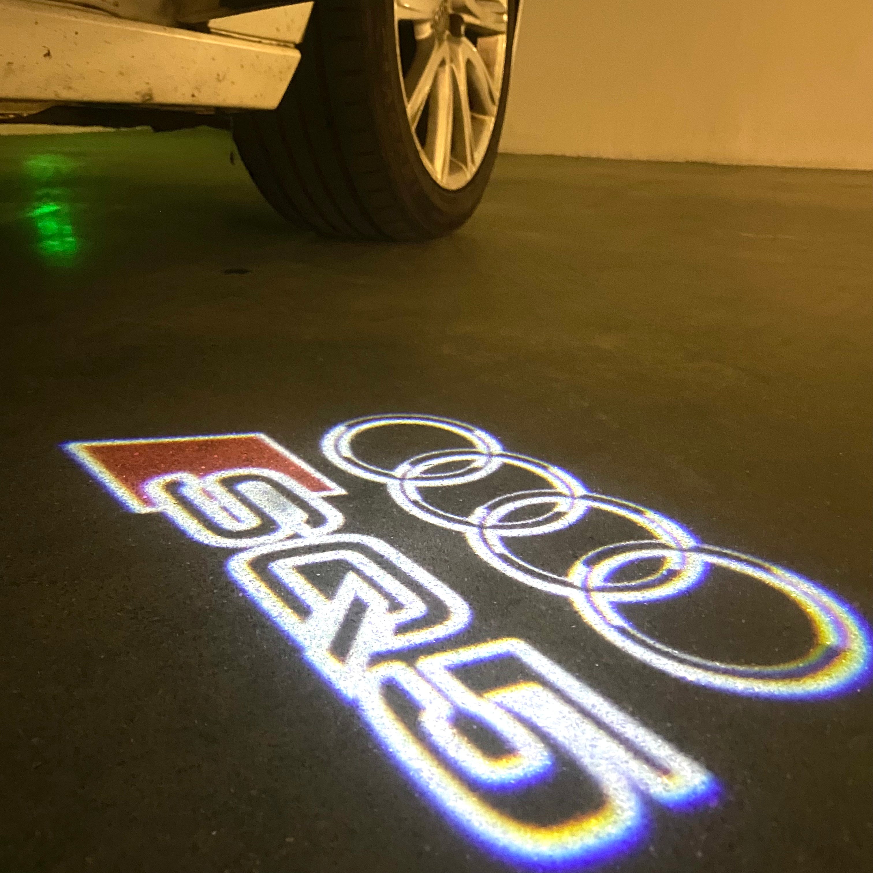 AUDI  SQ5 LOGO PROJECTOT LIGHTS  (quantity 1 = 2 Logo Films /2 door lights）Nr.12B20