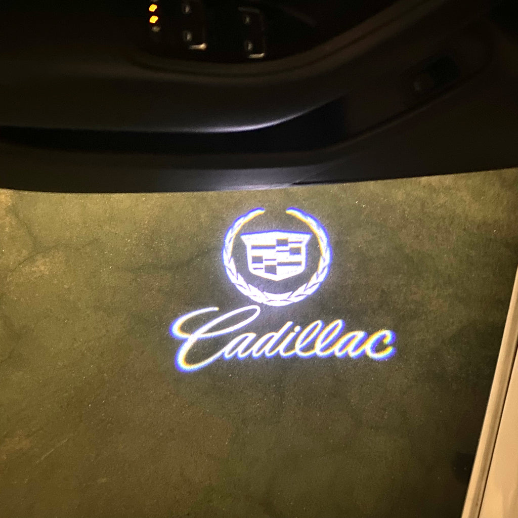 CADILLAC ORIGINAL LOGO PROJECTOT LIGHTS Nr.9722 (quantity 1 = 2 Logo Films /2 door lights）