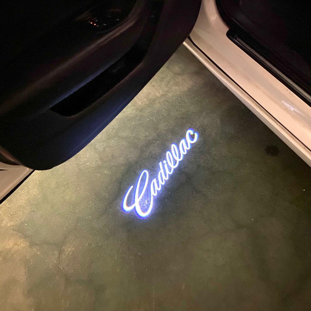 CADILLAC ORIGINAL LOGO PROJECTOT LIGHTS Nr.9777 (quantity 1 = 2 Logo Films /2 door lights）