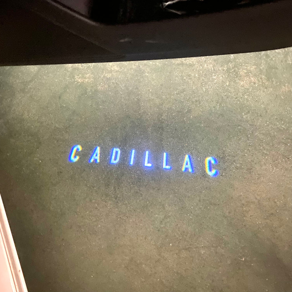 CADILLAC ORIGINAL LOGO PROJECTOT LIGHTS Nr.9749 (quantity 1 = 2 Logo Films /2 door lights）