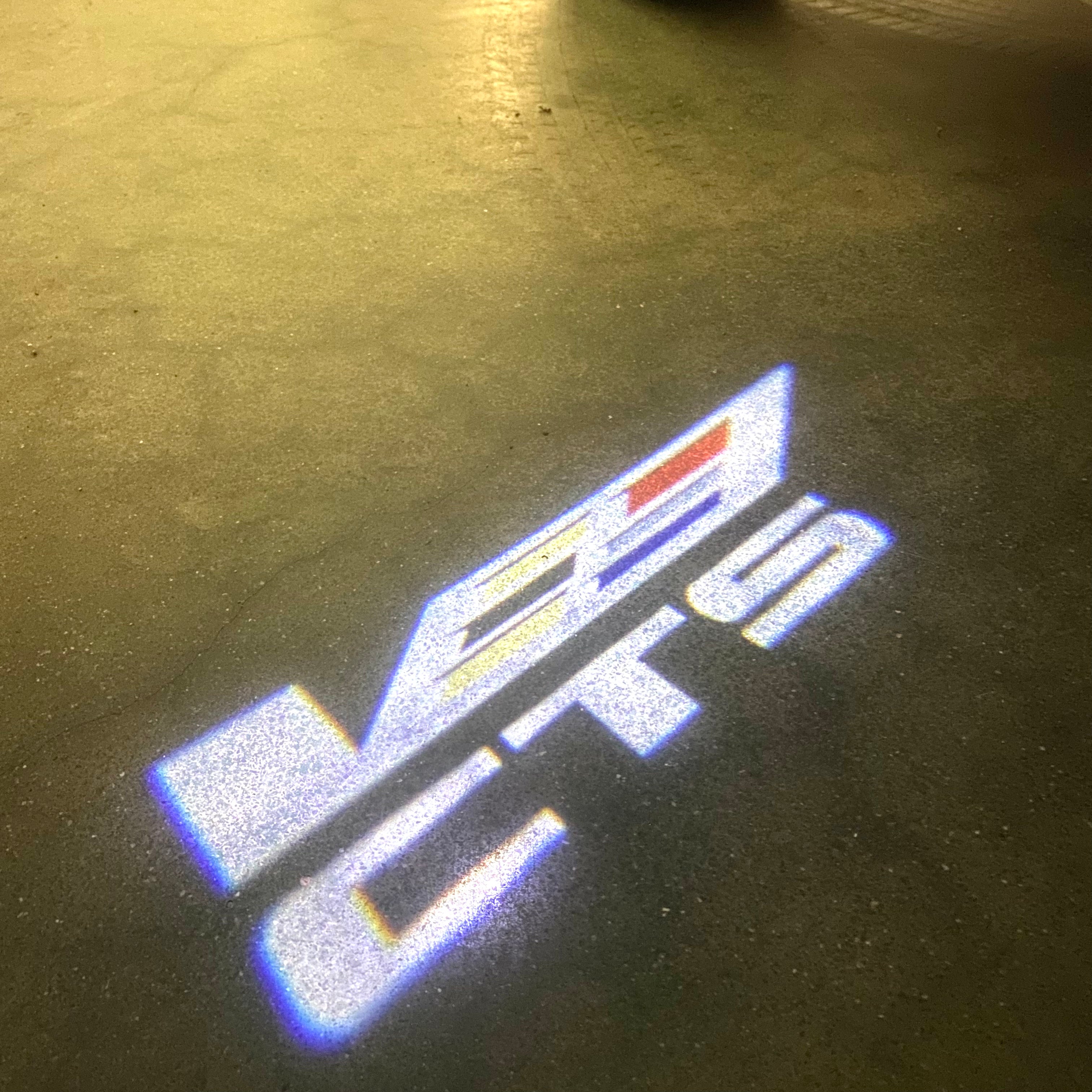 CADILLAC CTS L LOGO PROJECTOT LIGHTS Nr.9751 (quantity 1 = 2 Logo Films /2 door lights）