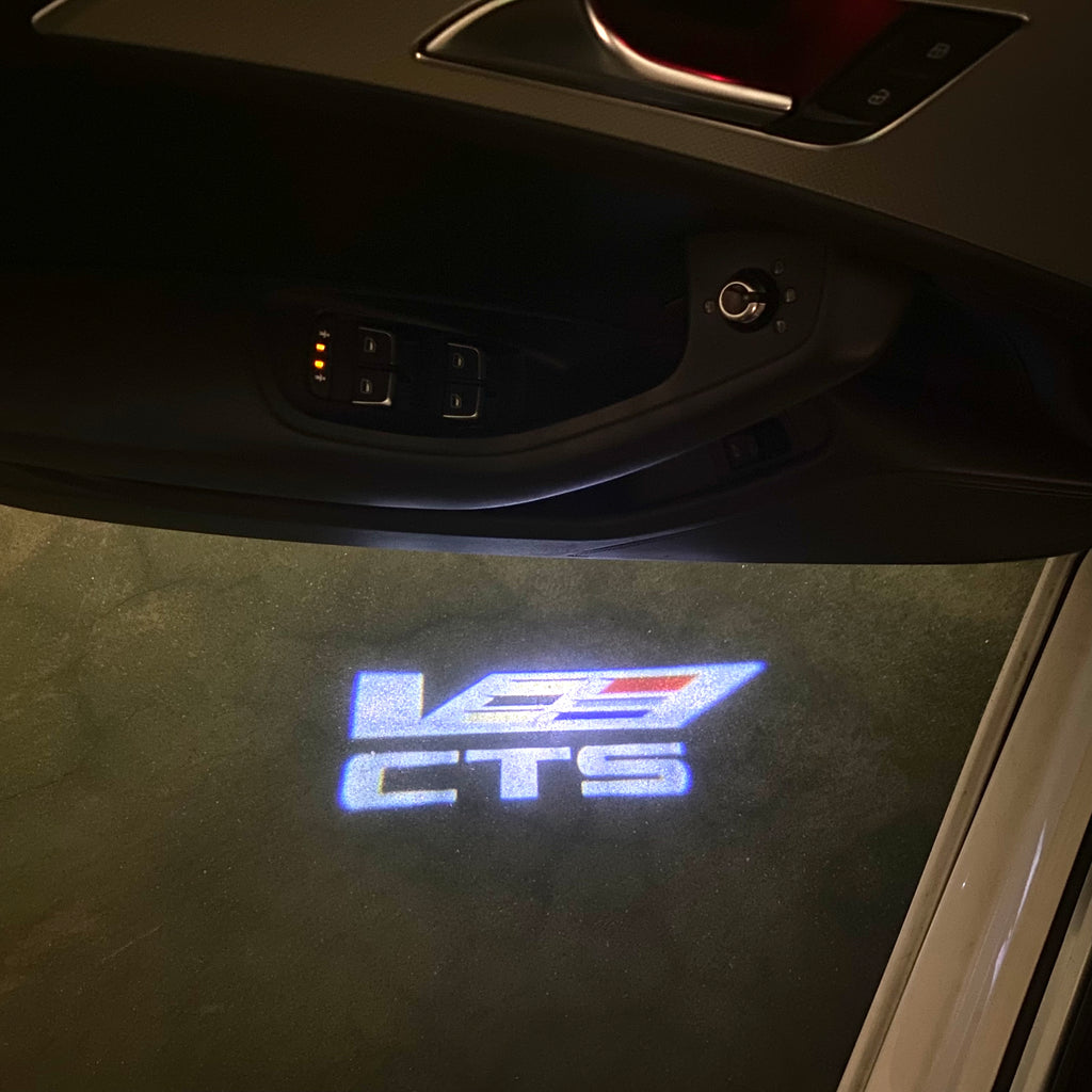 CADILLAC CT5 LOGO PROJECTOT LIGHTS Nr.9721  (quantity 1 = 2 Logo Films /2 door lights）