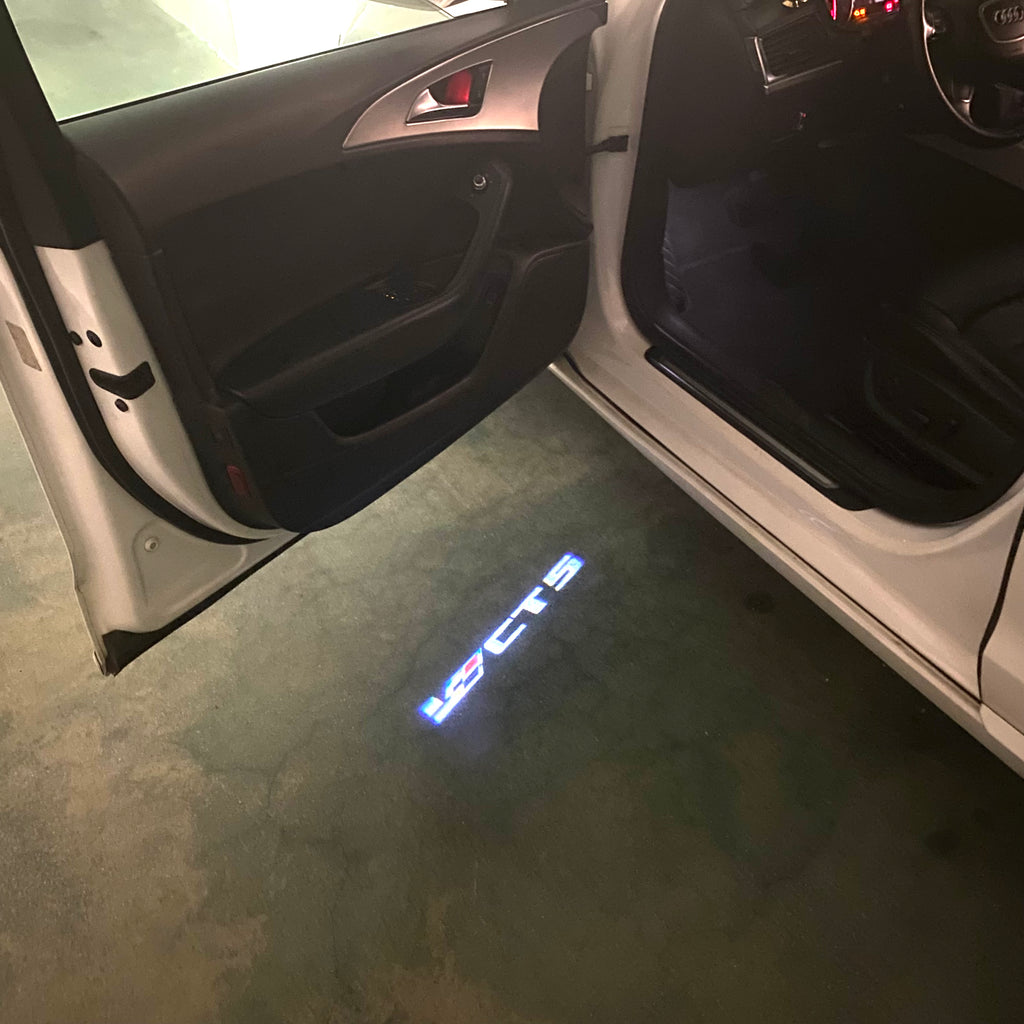 CADILLAC CTS LOGO PROJECTOT LIGHTS Nr.9805 (quantity 1 = 2 Logo Films /2 door lights）