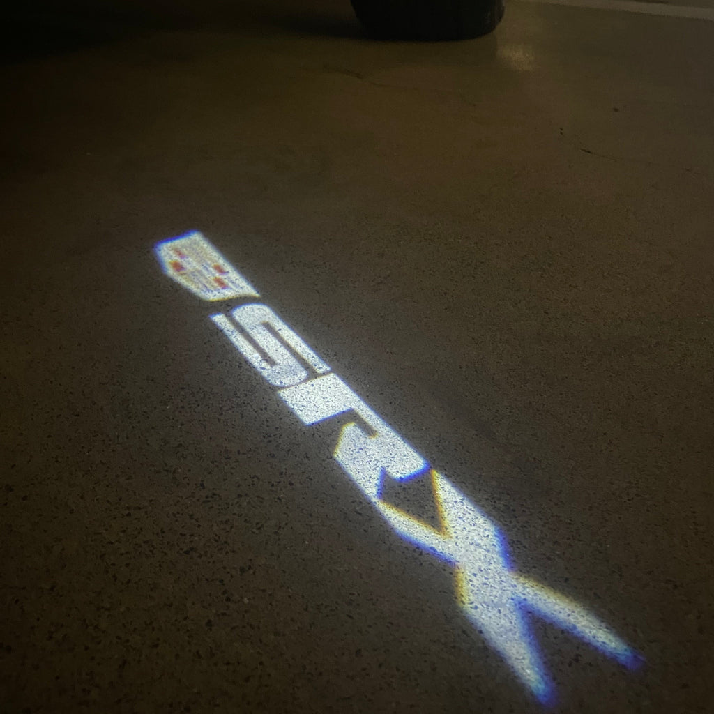 CADILLAC SRX LOGO PROJECTOT LIGHTS Nr.9791 (quantity 1 = 2 Logo Films /2 door lights）