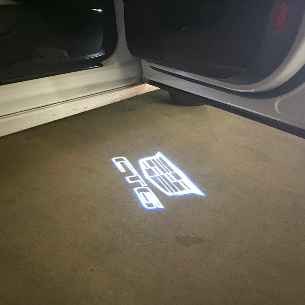 CADILLAC CT6 LOGO PROJECTOT LIGHTS Nr.9733 (quantity 1 = 2 Logo Films /2 door lights）