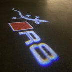 AUDI  R8 LOGO PROJECTOT LIGHTS  (quantity 1 = 2 Logo Films /2 door lights）Nr.12B25