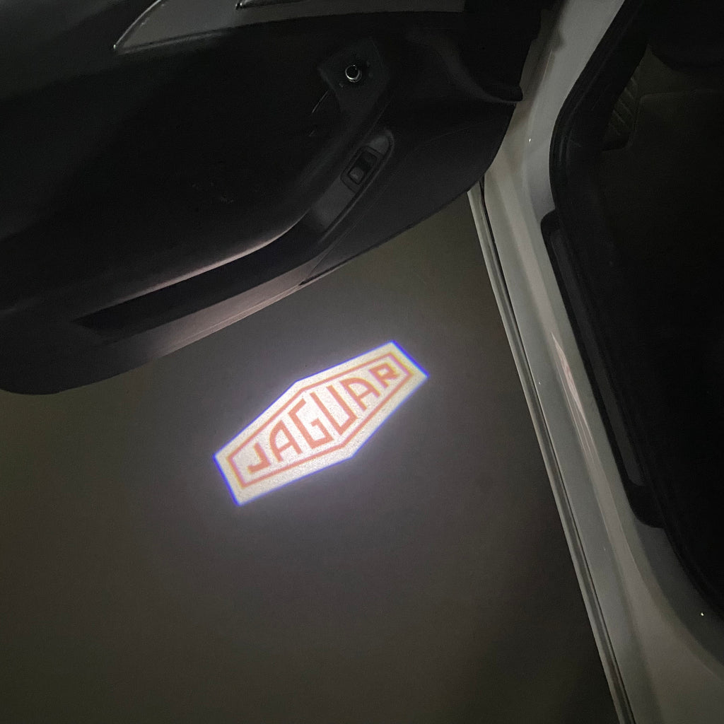 JAGUAR Red Color  LOGO PROJECROTR LIGHTS Nr.18 (quantity 1 = 1 sets/2 door lights)