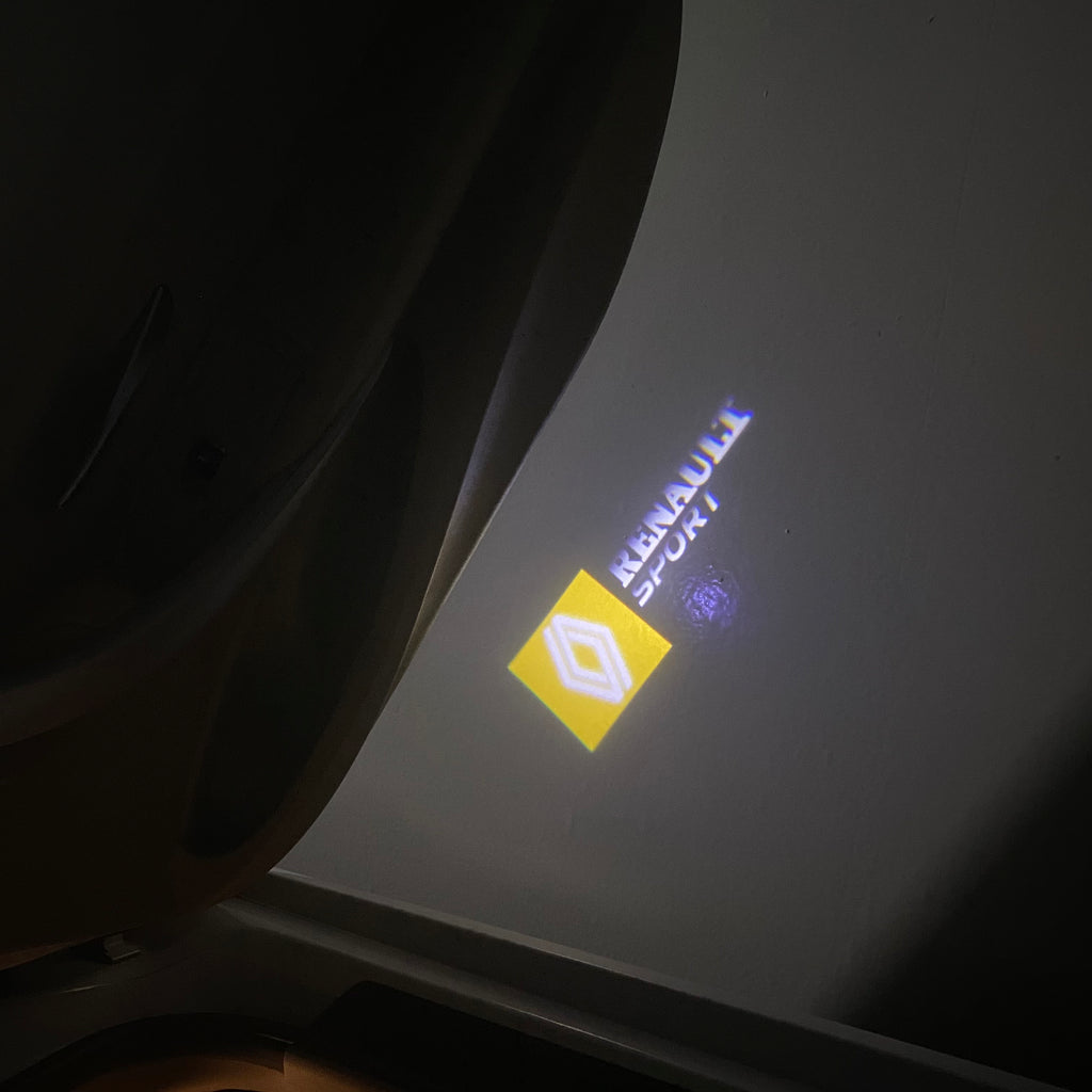 RENAULT Sport LOGO PROJECROTR LIGHTS Nr.0951 (quantity  1 =  2 Logo Film & 2 door lights)