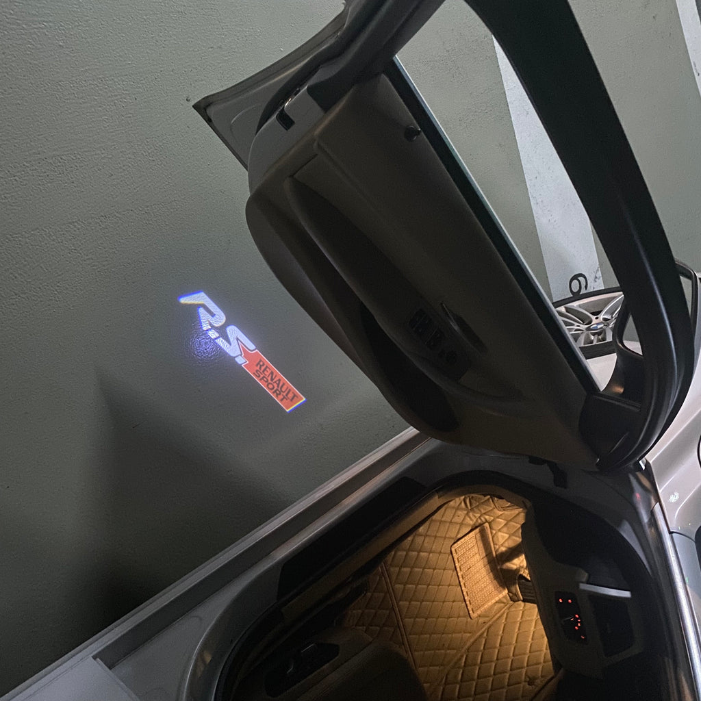 RENAULT Sport LOGO PROJECROTR LIGHTS Nr.0952 (quantity  1 =  2 Logo Film & 2 door lights)