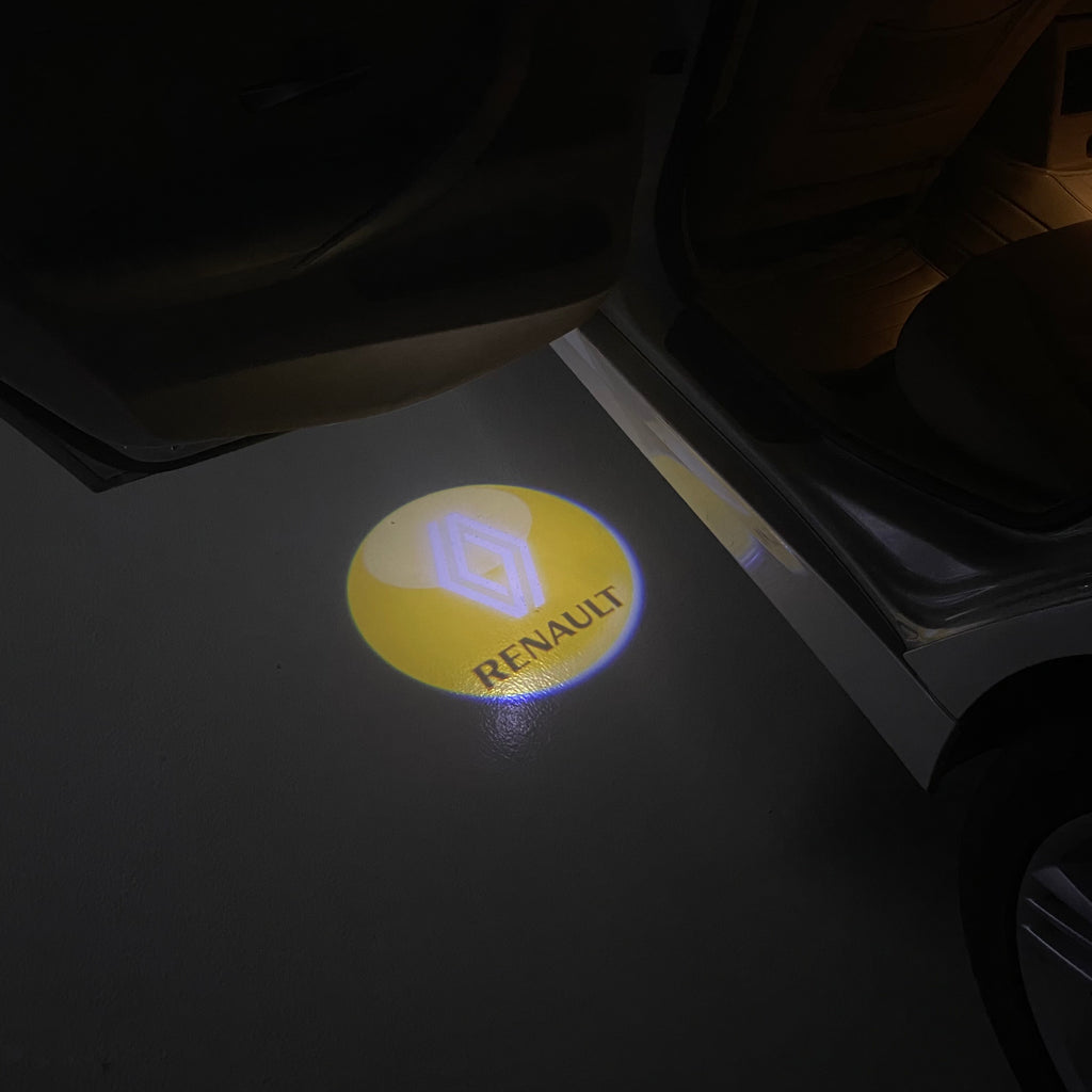 RENAULT ORIGINAL LOGO PROJECROTR LIGHTS Nr.0946 (quantity  1 =  2 Logo Film & 2 door lights)