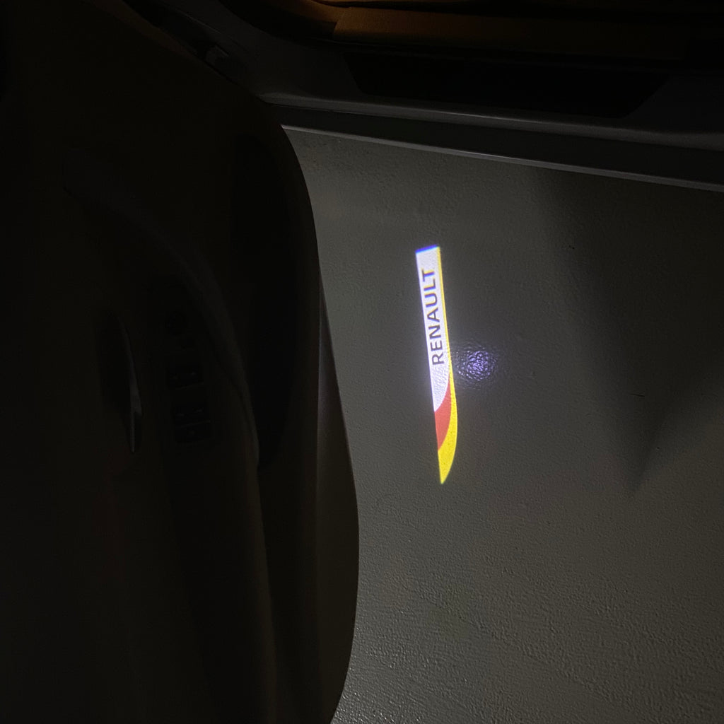 RENAULT ORIGINAL LOGO PROJECROTR LIGHTS Nr.0910 (quantity  1 =  2 Logo Film & 2 door lights)