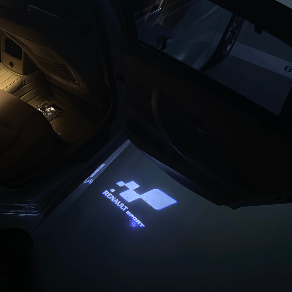 RENAULT Sport LOGO PROJECROTR LIGHTS Nr.0914 (quantity  1 =  2 Logo Film & 2 door lights)