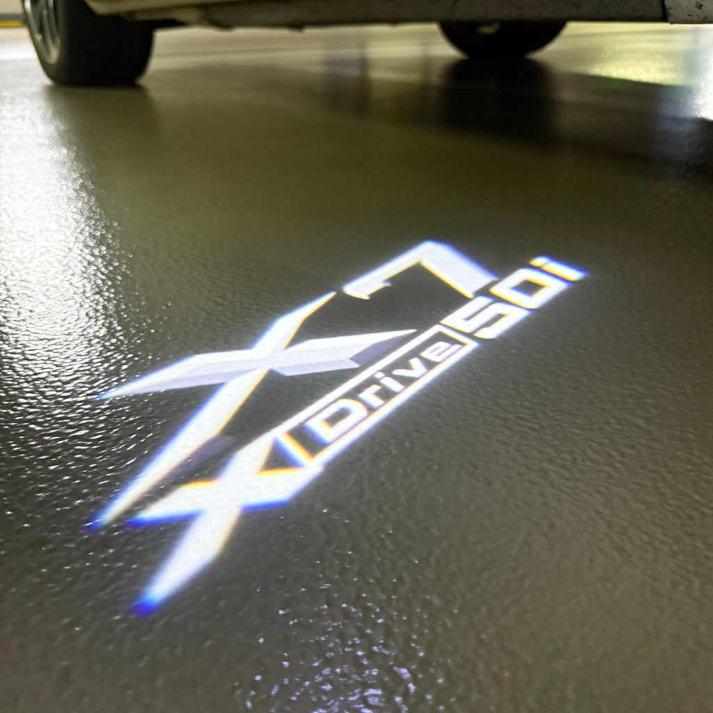LUCES DE PROYECTOR DEL LOGOTIPO BMW M3 Nr.24 (cantidad 1 = 1 juegos / 2 luces de puerta)