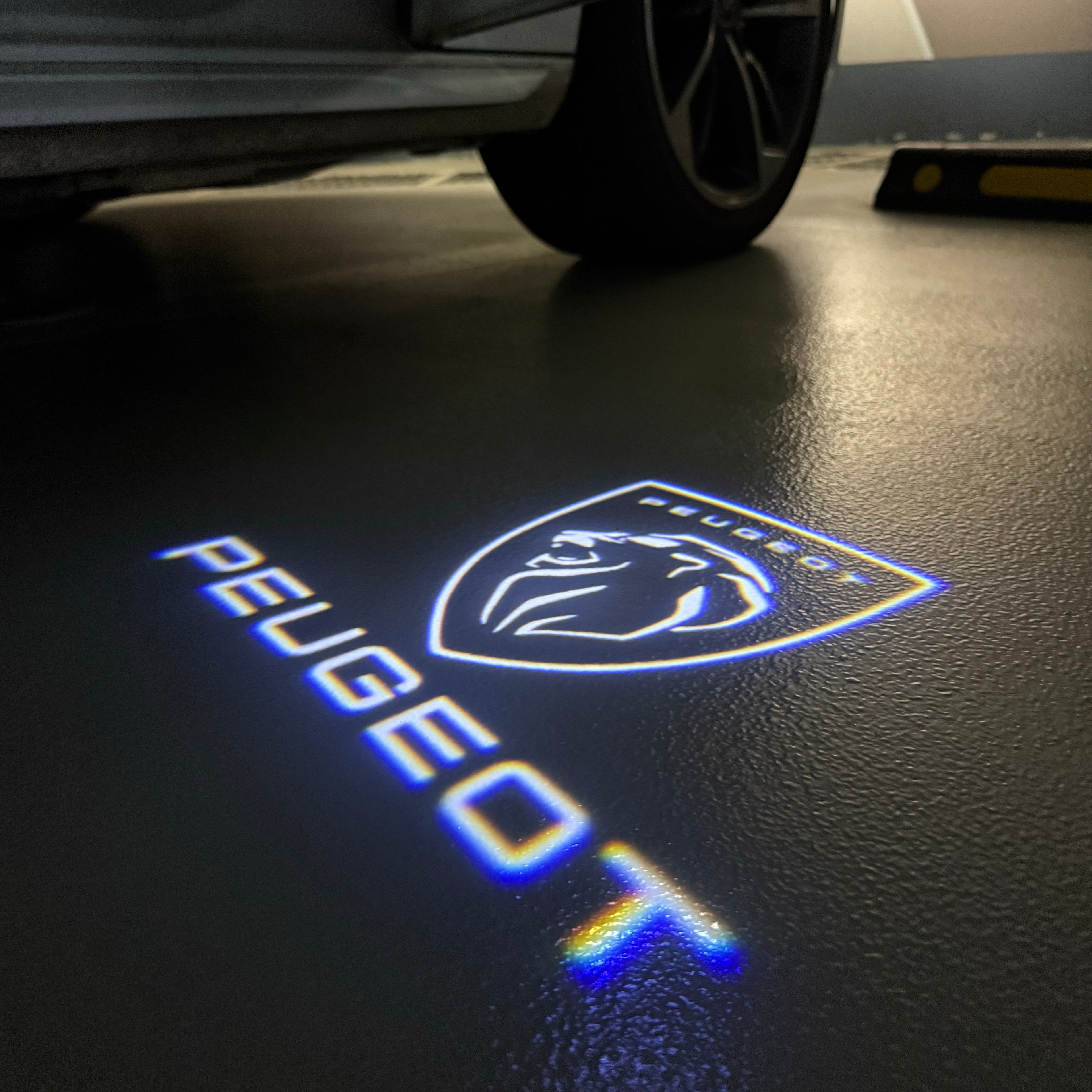 PEUGEOT ORIGINAL  LOGO PROJECTOT LIGHTS (quantity 1 = 1 sets/2 door lights) Nr.6024q71