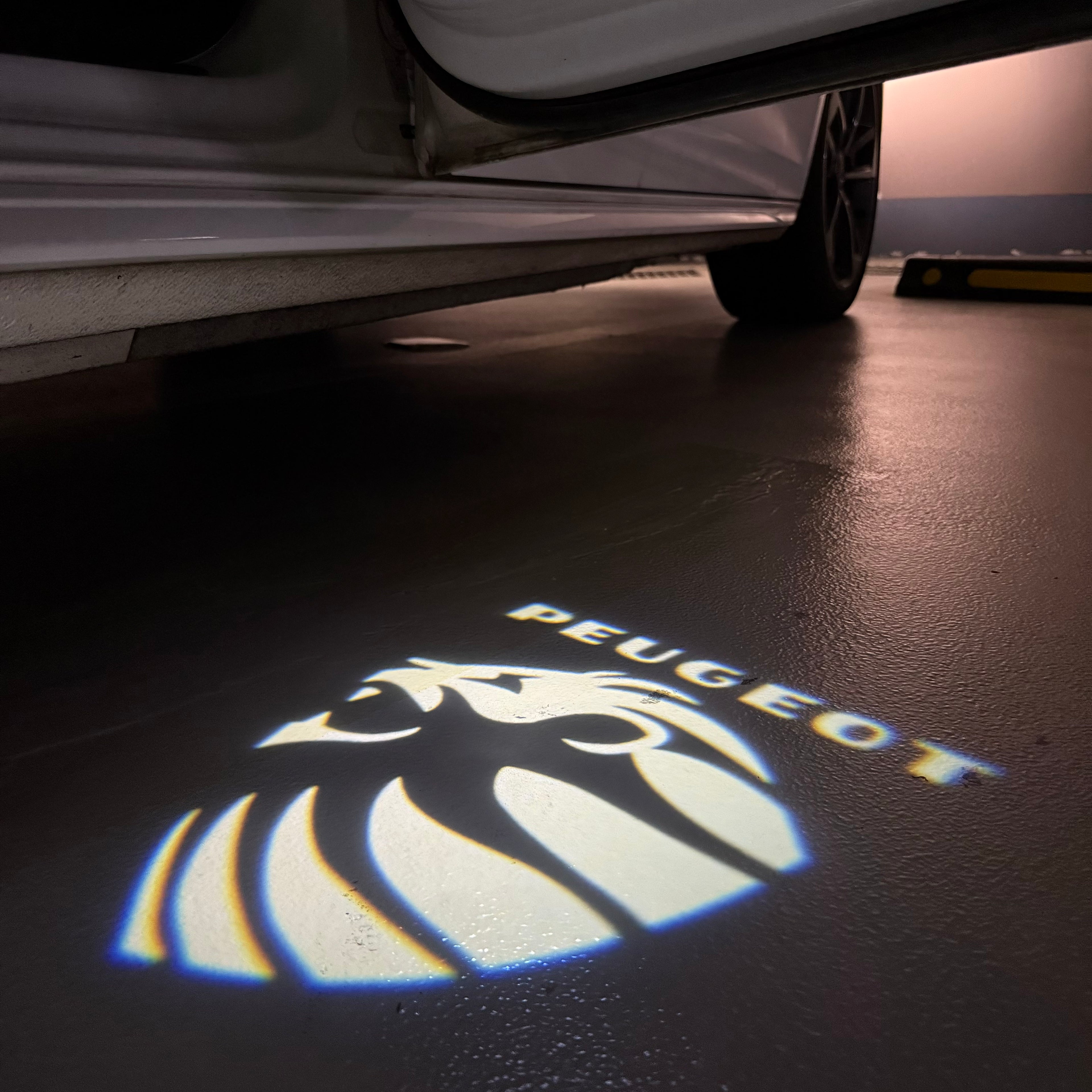 PEUGEOT ORIGINAL  LOGO PROJECTOT LIGHTS (quantity 1 = 1 sets/2 door lights) Nr.6024q67