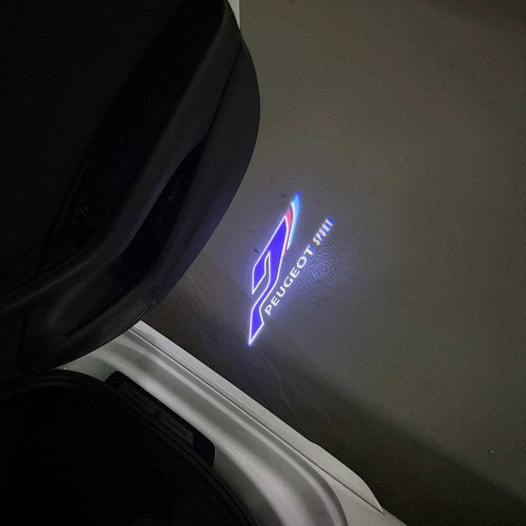 PEUGEOT  SPORT  LOGO PROJECTOT LIGHTS (quantity 1 = 1 sets/2 door lights) Nr.6024q78