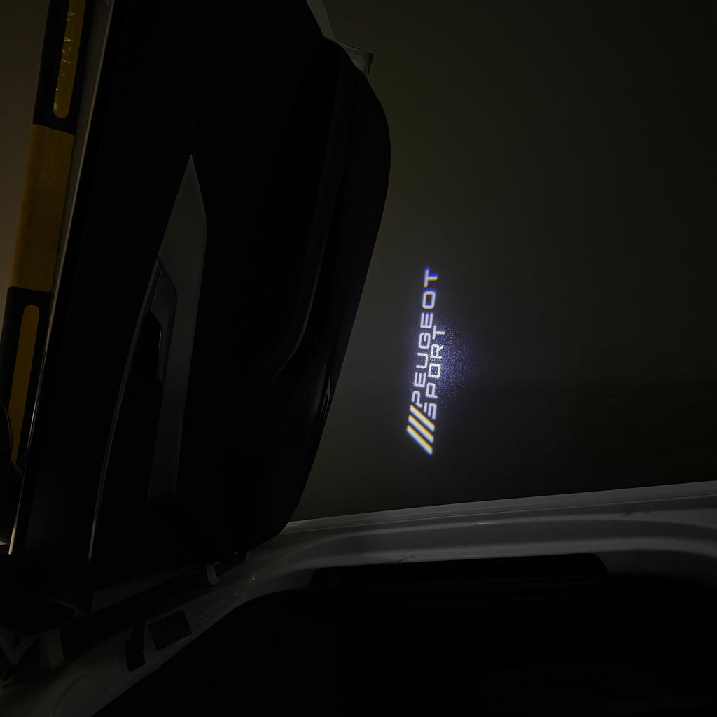PEUGEOT SPORT  LOGO PROJECTOT LIGHTS (quantity 1 = 1 sets/2 door lights) Nr.6024q76
