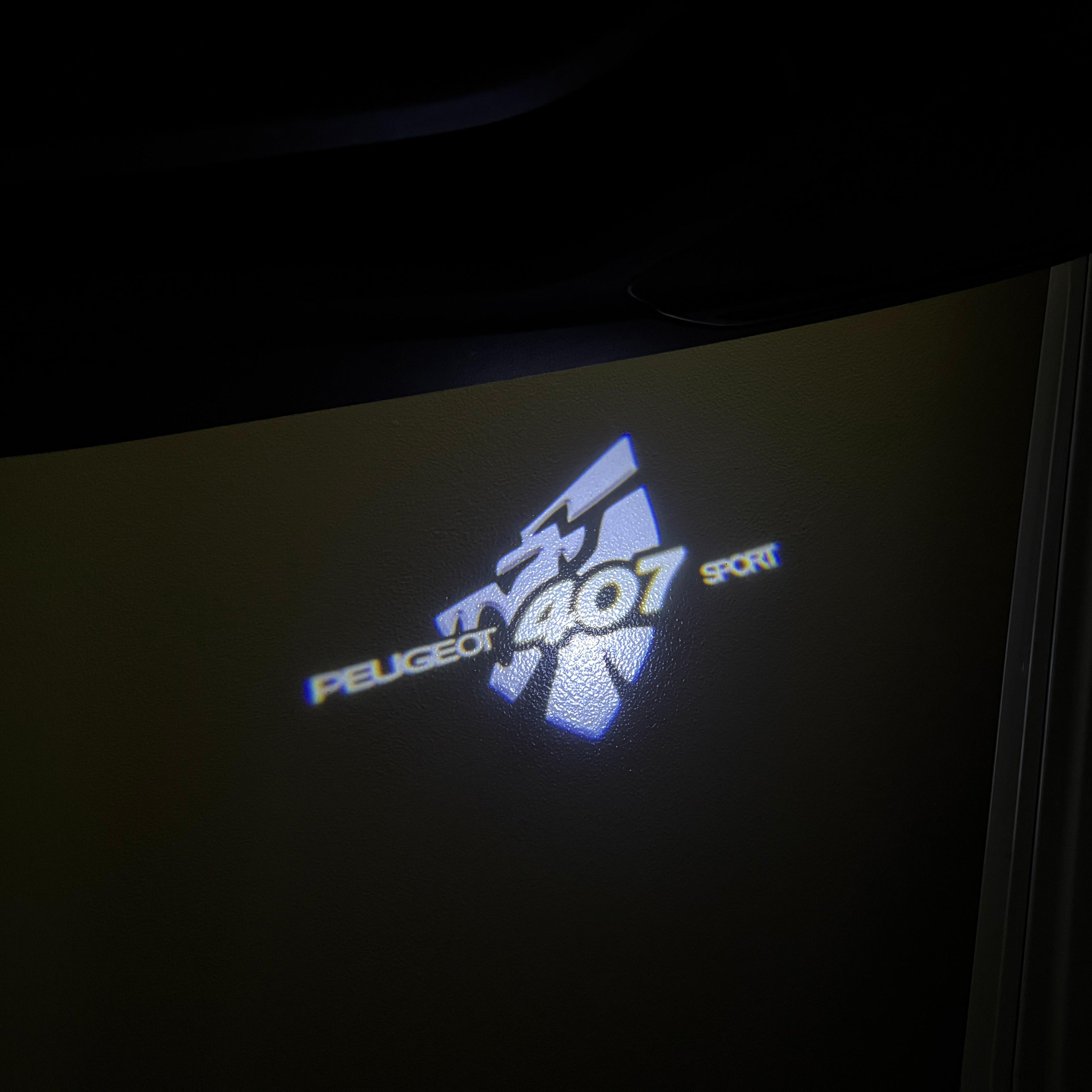 PEUGEOT  407  LOGO PROJECTOT LIGHTS (quantity 1 = 1 sets/2 door lights) Nr.6024q35