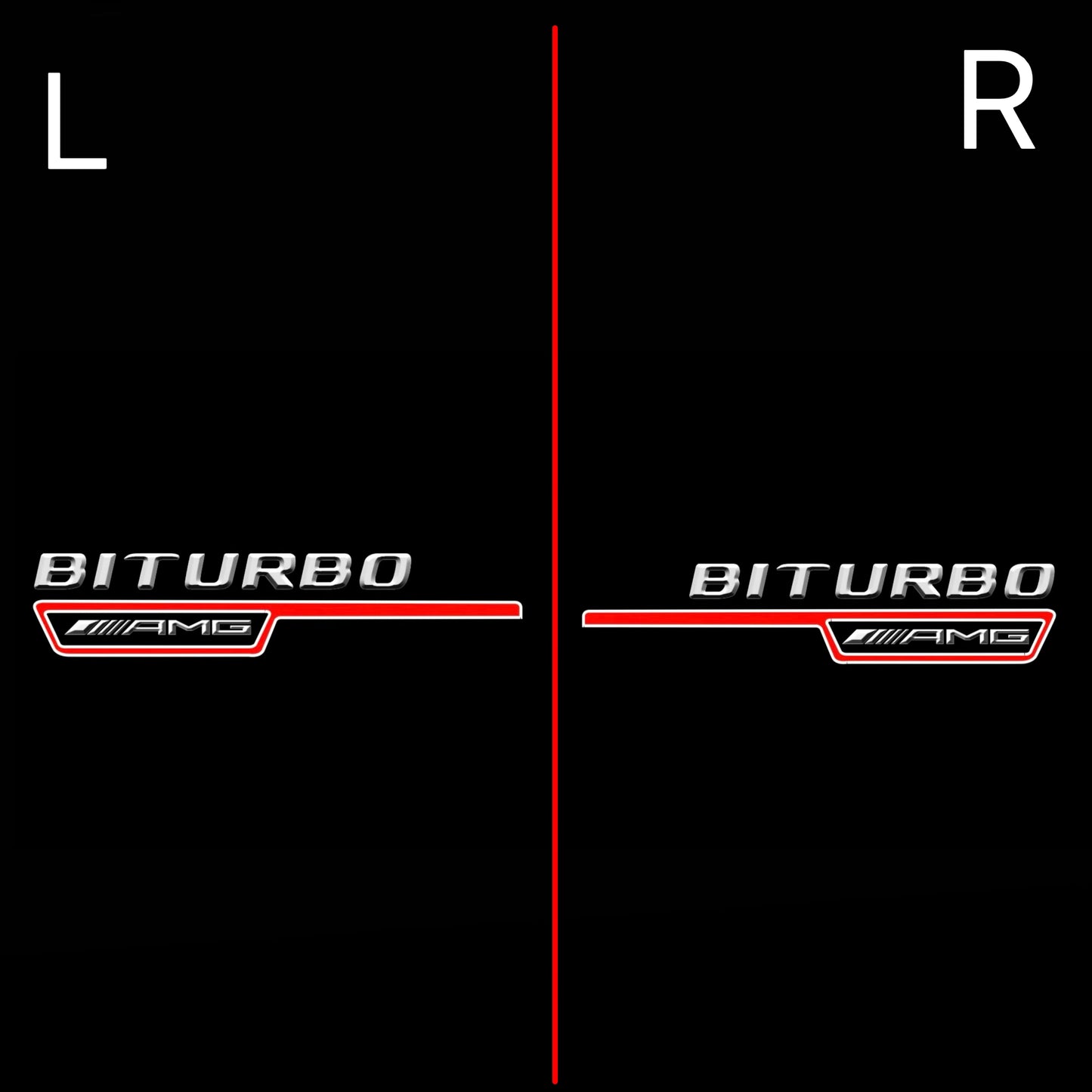 MERCEDES BENZ BITURBO LOGO PROJECTOT LIGHTS(quantity 1 = 1 sets/2 door lights) Nr.03f 09