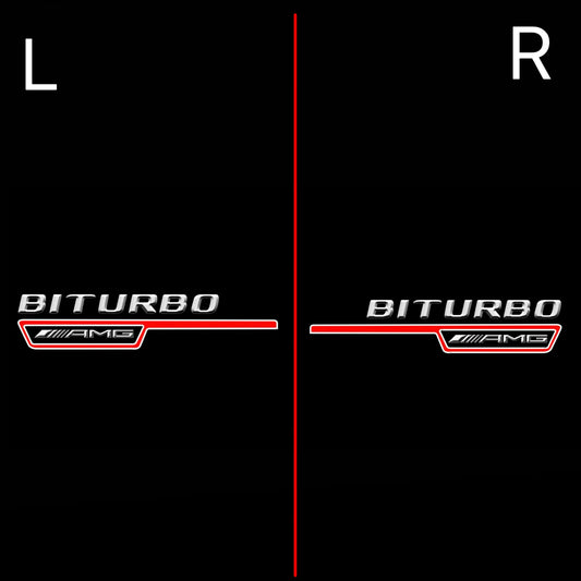 MERCEDES BENZ BITURBO LOGO PROJECTOT LIGHTS(quantity 1 = 1 sets/2 door lights) Nr.03f 09