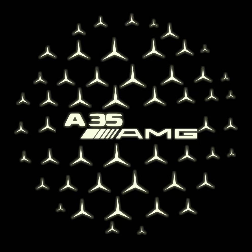 MERCEDES BENZ A35 AMG  LOGO PROJECTOR LIGHTS  (quantity 1 = 1 sets/2 door lights)Nr.03f023